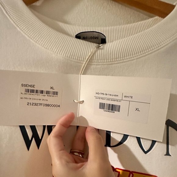 WE11DONE Logo print crew neck sweatshirt BRAND NEW size XL - Picture 4 of 4